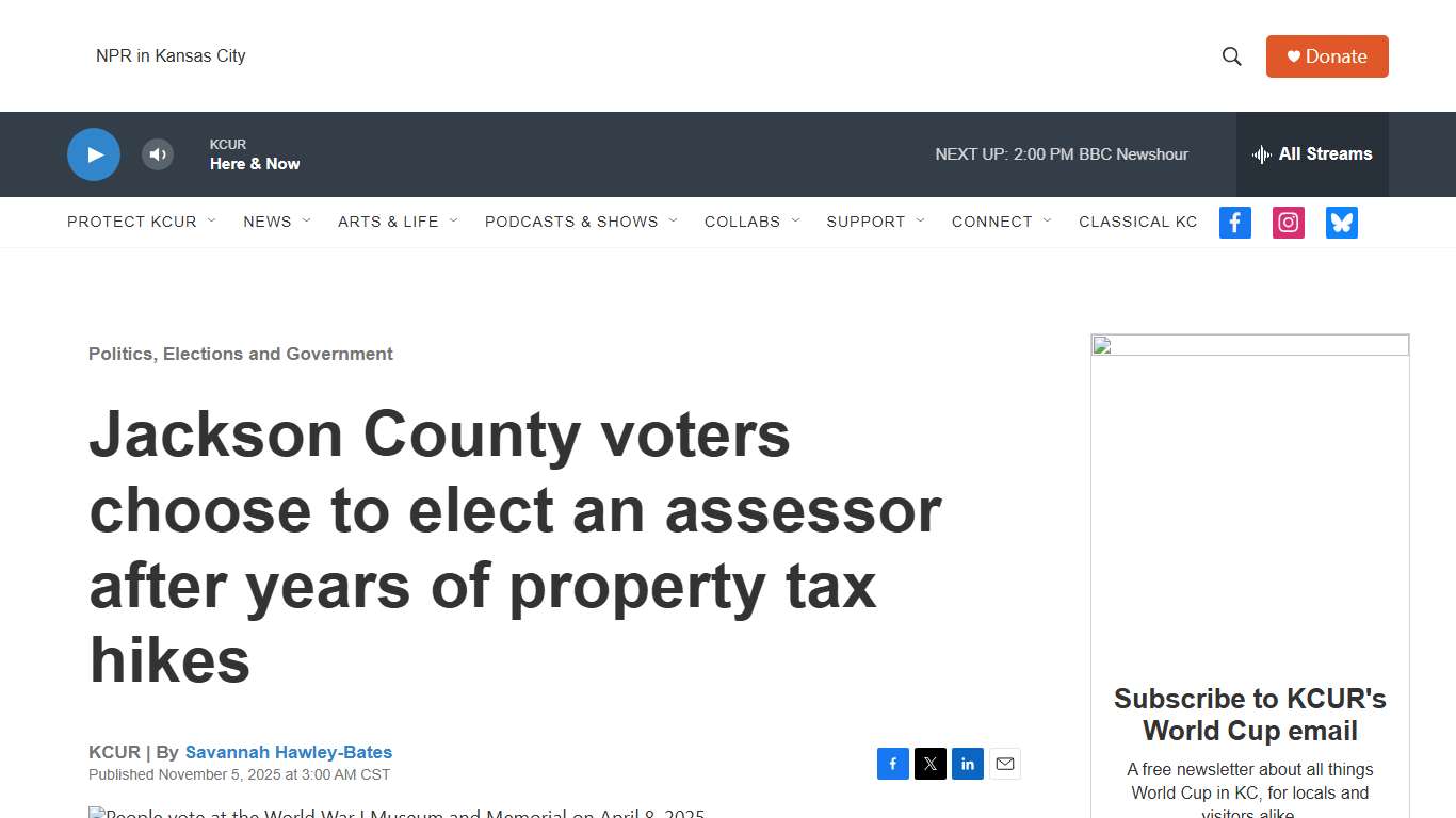 Jackson County voters choose to elect an assessor after years of property tax hikes KCUR - Kansas City news and NPR